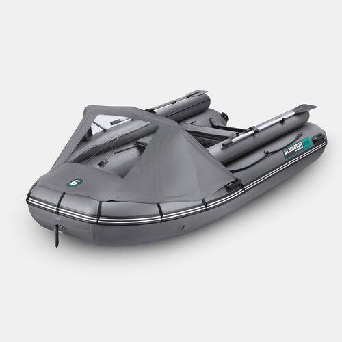 Надувная лодка GLADIATOR E380X PRO темносерый