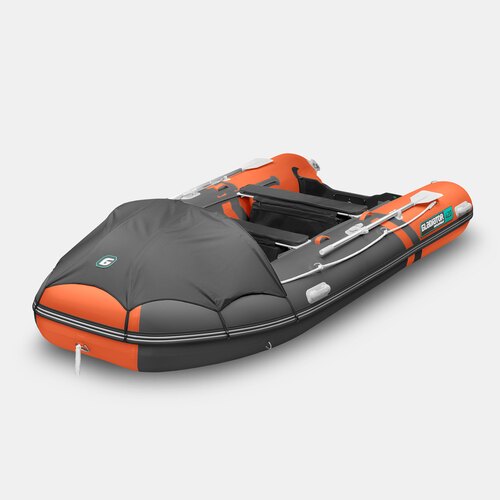 Надувная лодка GLADIATOR E420PRO оранжево-темносерый