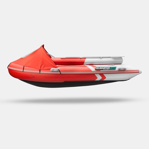 Надувная лодка GLADIATOR E380X PRO красно-белый