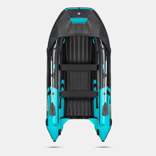 Надувная лодка GLADIATOR E420X PRO черно-бирюзовый