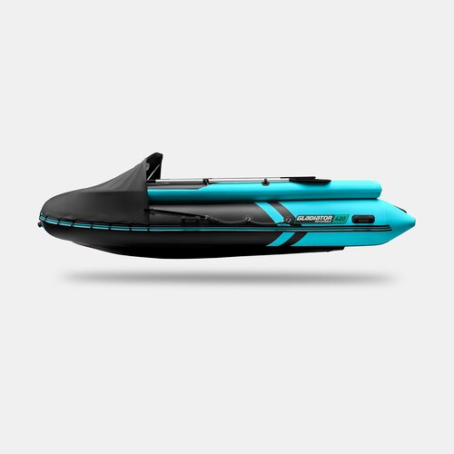Надувная лодка GLADIATOR E420X черно-бирюзовый