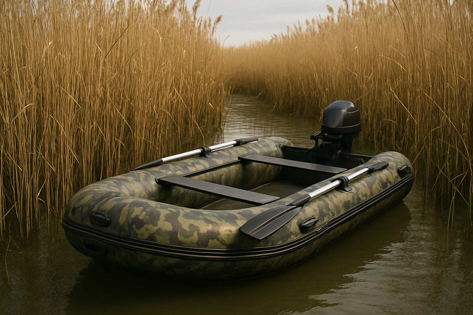 Как выбрать ПВХ-лодку для охоты в камышах